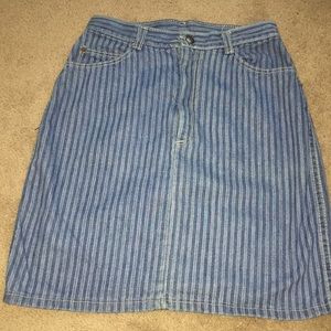 High Waisted Denim Skirt